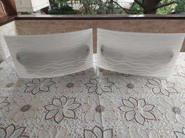 Applique da parete in vetro con lampadine 