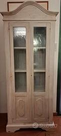 Vetrina / Credenza Shabby Chic in legno bianco