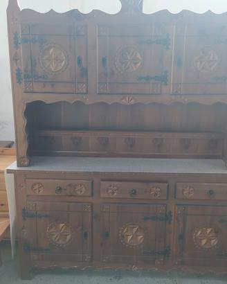 credenza stile val varaita (solo parte superiore)