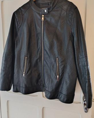 giubbino nero in similpelle tg. 54