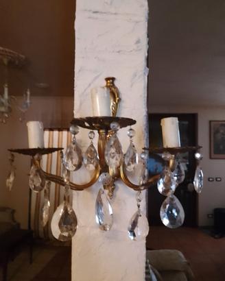 applique vintage tre lampadine 