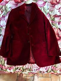 giacca di velluto bordeaux