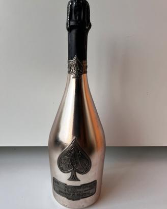 Armand de brignac silver velvet bag