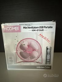 Mini ventilatore usb portatile rosa