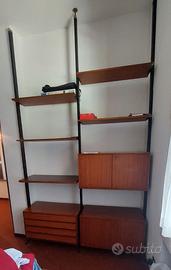 Libreria vintage a soffitto in legno teak (anni50)