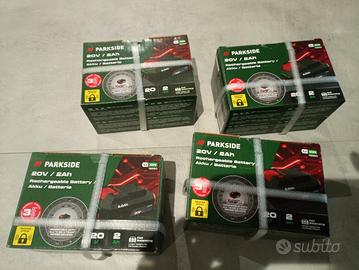 4 pezzi batterie parkside 