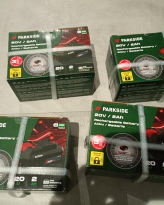 4 pezzi batterie parkside 