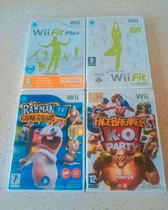 Lotto 4 Giochi Nintendo Wii Rayman Wii Fit
