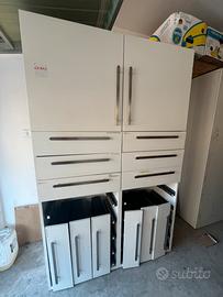 Armadio ufficio bianco ikea con cassetti