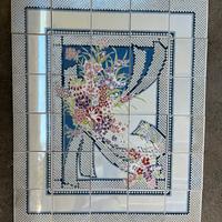 Mosaico a fiori in ceramica 100x120