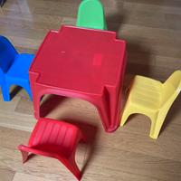 Tavolino bambini con 4 sedie
