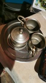 servizi da the, caffè in silver plate
