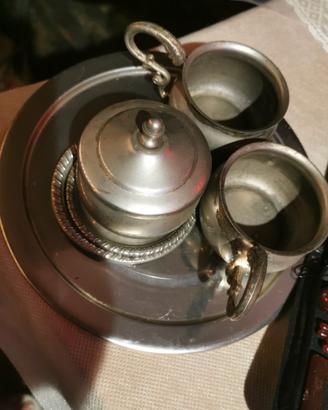 servizi da the, caffè in silver plate