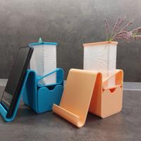 2pz Supporto smartphone da tavolo con cassetto