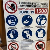 Cartello segnaletico norme anti Covid