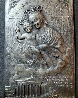Placchetta a sbalzo Madonna dell' Orto Chiavari