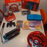 Nintendo switch con giochi e accessori