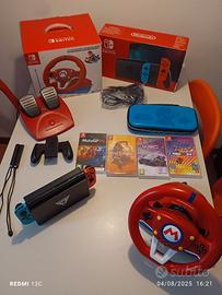 Nintendo switch con giochi e accessori