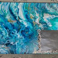 Quadro Astratto "Elegance " con Taschino Portafoto