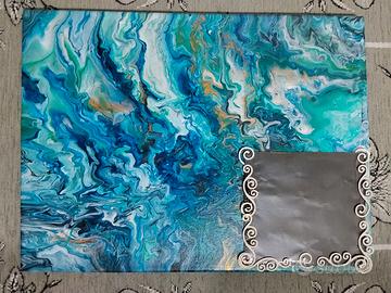 Quadro Astratto "Elegance " con Taschino Portafoto