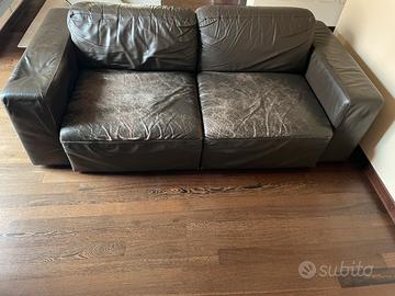Divano in pelle doimo allungabile usato