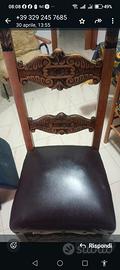 Sedie antiche poltrone legno noce 700 