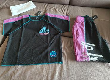 Completo Maglia e Pant LP Bicolor Fucsia-Nero Tg S