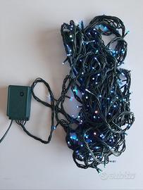 Luminaria natalizia blu con mini lampadine