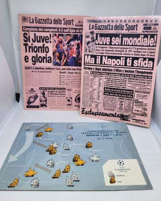 Lotto di 3 Cartoline Juventus Gazzetta dello Sport