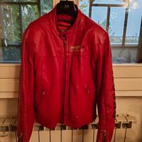 Giubbotto Ducati pelle rossa