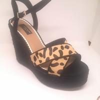 sandali con zeppa nuovi 41 pianta larga