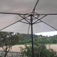 Ombrello parasole in alluminio con base
