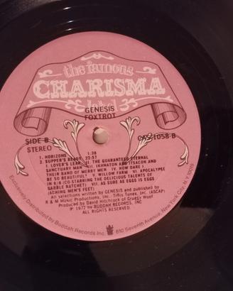 LP genesis foxtrot Charisma label pink 