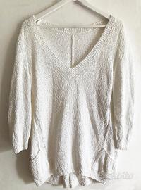 Pullover bianco estivo Scervino Street 46-48 NUOVO