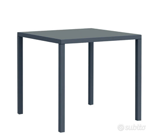 7 Tavoli da Esterno 80x80 Metallo Quadris Antracit