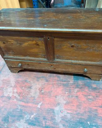 Cassapanca rustica antica in legno massello