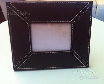 Cornice portafoto nera ecopelle cm 15 x 18 NUOVA