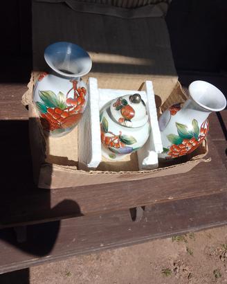  trio di Vasetti in ceramica 