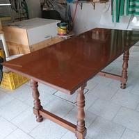 tavolo impelliciato colore noce mis 185x85