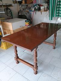 tavolo impelliciato colore noce mis 185x85