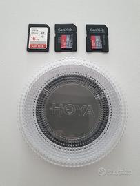 Filtro Hoya CIR-PL più Memory card