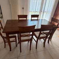 tavolo e sedie legno