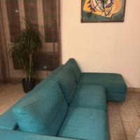Divano 4 posti con chaise longue in tessuto