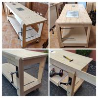 banco falegname tavolo da lavoro morsa fresa sega 