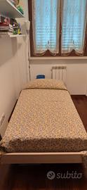 Letto singolo con materasso memory/coprimaterasso