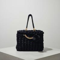 ChunkyBag Janet velluto nero Marshmallow handmade