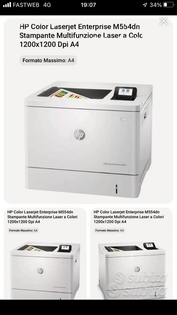 Stampante laser hp color laser jet m554 - Informatica In vendita a Roma