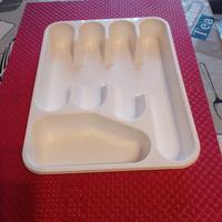 portaposate in plastica bianco latte