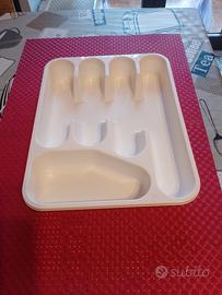 portaposate in plastica bianco latte