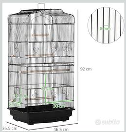 Gabbia con Coppia di Cocorite 